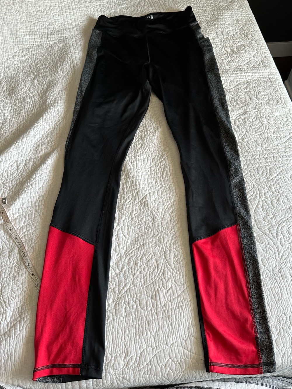 Long Tall Sally Active Leggings Size 12 35” Inseam Tall Black Colorblock